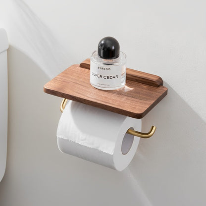Modern Wood Toilet Paper Holder