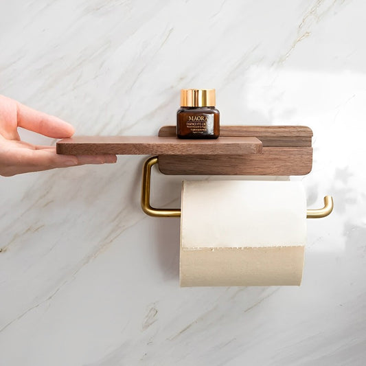 Modern Wood Toilet Paper Holder